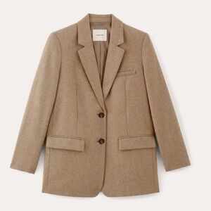 Everlane The Oversized Blazer in Wool - Beige Twill Size 4 - NWT